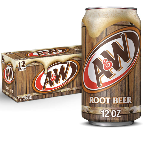 A&W Root Beer Soda Cans - Pack of 12 - Vape & Candy Wholesale