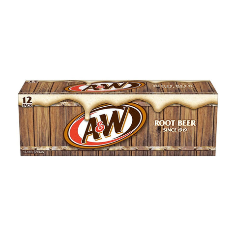 A&W Root Beer Soda Cans - Pack of 12 - Vape & Candy Wholesale