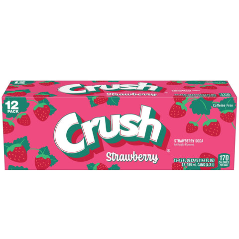 Crush Strawberry Soda Cans - Pack of 12 - Vape & Candy Wholesale