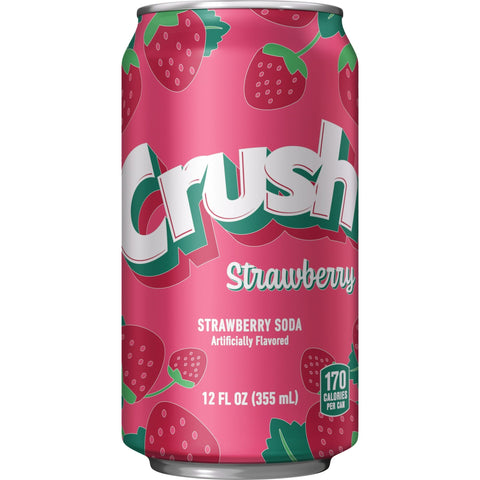 Crush Strawberry Soda Cans - Pack of 12 - Vape & Candy Wholesale