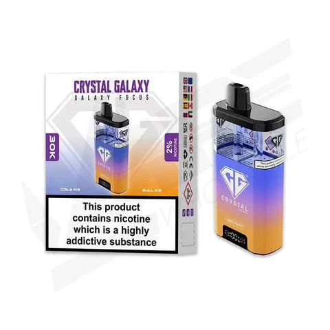 Crystal Galaxy Focus 30k Disposbale Vape Box of 5 - Vape & Candy Wholesale