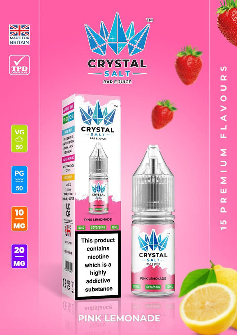 Crystal Salt 10ml Nic Salts E-Liquid - Pack of 10 - Vape & Candy Wholesale