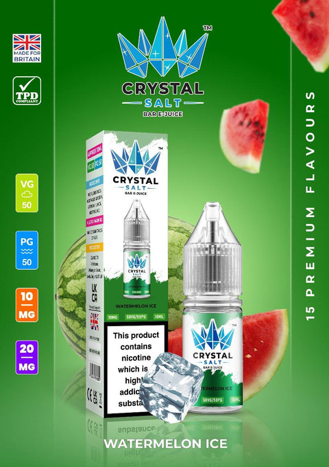 Crystal Salt 10ml Nic Salts E-Liquid - Pack of 10 - Vape & Candy Wholesale