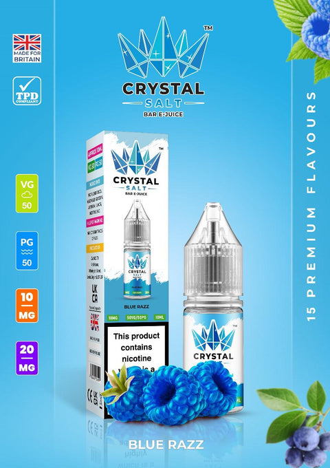 Crystal Salt 10ml Nic Salts E-Liquid - Pack of 10 - Vape & Candy Wholesale