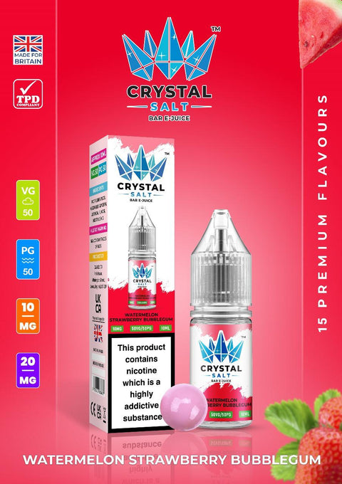 Crystal Salt 10ml Nic Salts E-Liquid - Pack of 10 - Vape & Candy Wholesale