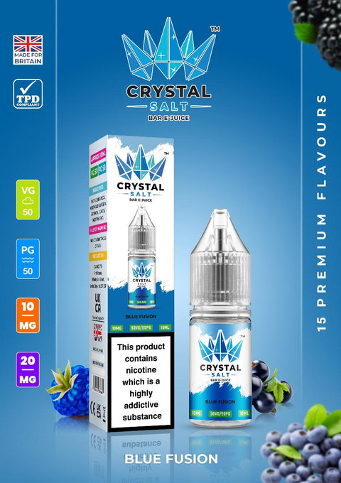 Crystal Salt 10ml Nic Salts E-Liquid - Pack of 10 - Vape & Candy Wholesale