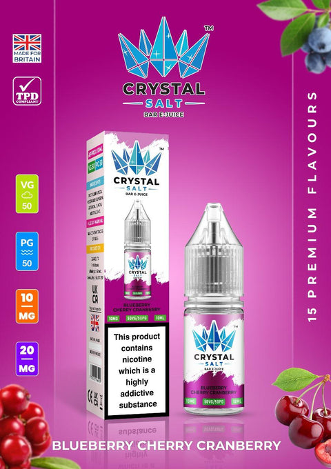 Crystal Salt 10ml Nic Salts E-Liquid - Pack of 10 - Vape & Candy Wholesale