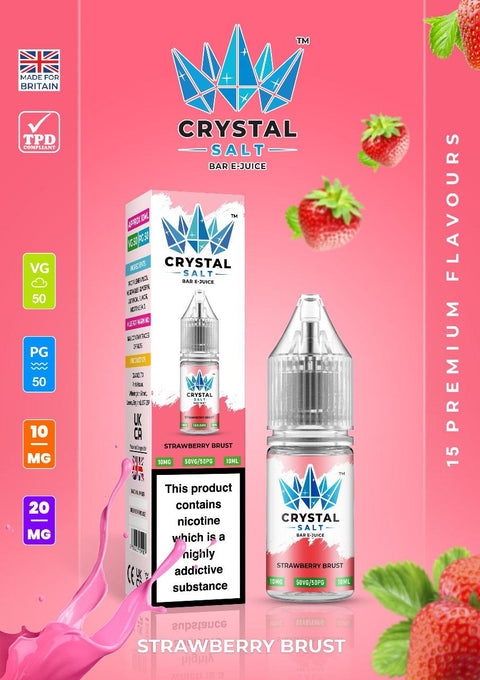 Crystal Salt 10ml Nic Salts E-Liquid - Pack of 10 - Vape & Candy Wholesale