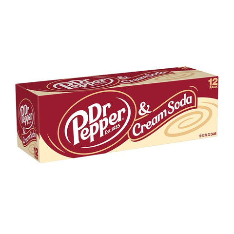 Dr Pepper & Cream Soda Can 355ml Pack of 12 - Vape & Candy Wholesale