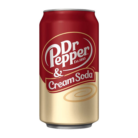 Dr Pepper & Cream Soda Can 355ml Pack of 12 - Vape & Candy Wholesale