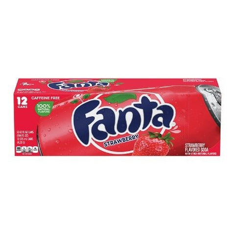 Fanta Strawberry Can 355ml - Pack of 12 - Vape & Candy Wholesale