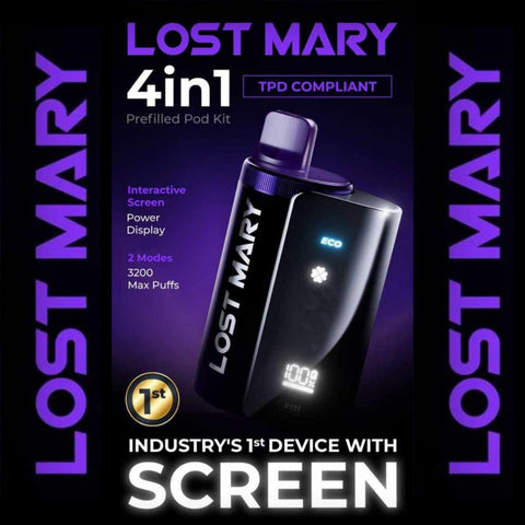 Lost Mary 3200 Puffs 4 in 1 Pre-filled Pod Vape Kit - Vape & Candy Wholesale