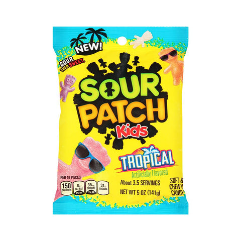 Sour Patch Kids Tropical Candy 3.5oz - Pack of 12 - Vape & Candy Wholesale