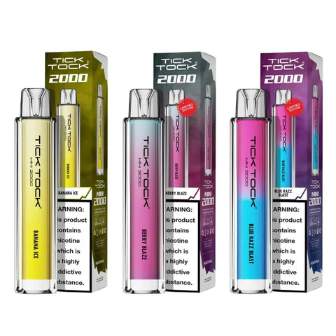 Tick Tock Mini 2000 Disposable Vape Pack of 10 - Vape & Candy Wholesale