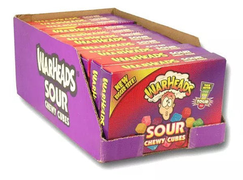 Warheads Sour Chewy Cubes 3.5oz Pack of 12 - Vape & Candy Wholesale