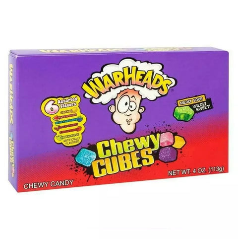 Warheads Sour Chewy Cubes 3.5oz Pack of 12 - Vape & Candy Wholesale