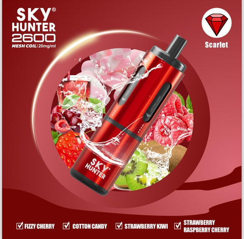 4 in 1 Sky Hunter 2600 Puffs Disposable Vape Pod Kit Pack of 5 - Vape & Candy Wholesale