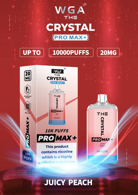 The Crystal Pro Max + 10000 Disposable Vape Puff Pod Box of 10 - Vape & Candy Wholesale