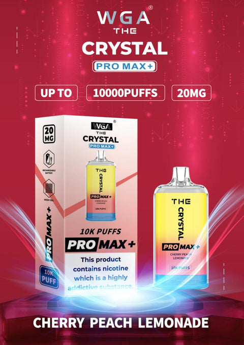 The Crystal Pro Max + 10000 Disposable Vape Puff Pod Box of 10 - Vape & Candy Wholesale