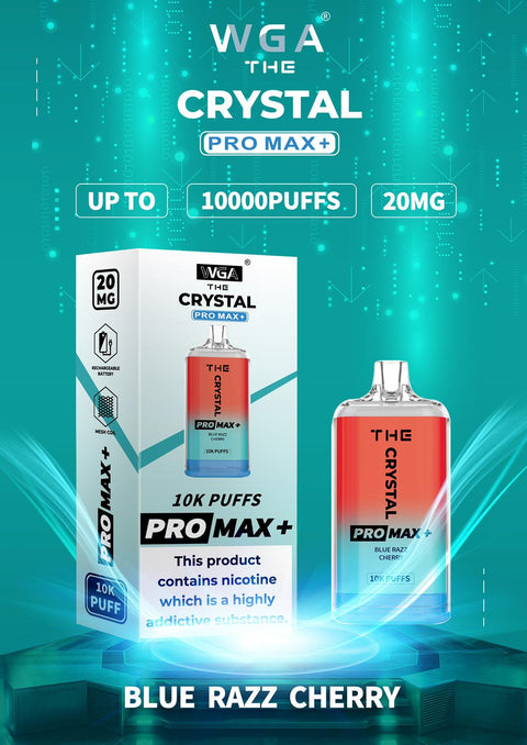 The Crystal Pro Max + 10000 Disposable Vape Puff Pod Box of 10 - Vape & Candy Wholesale